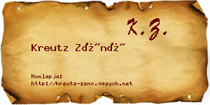 Kreutz Zénó névjegykártya